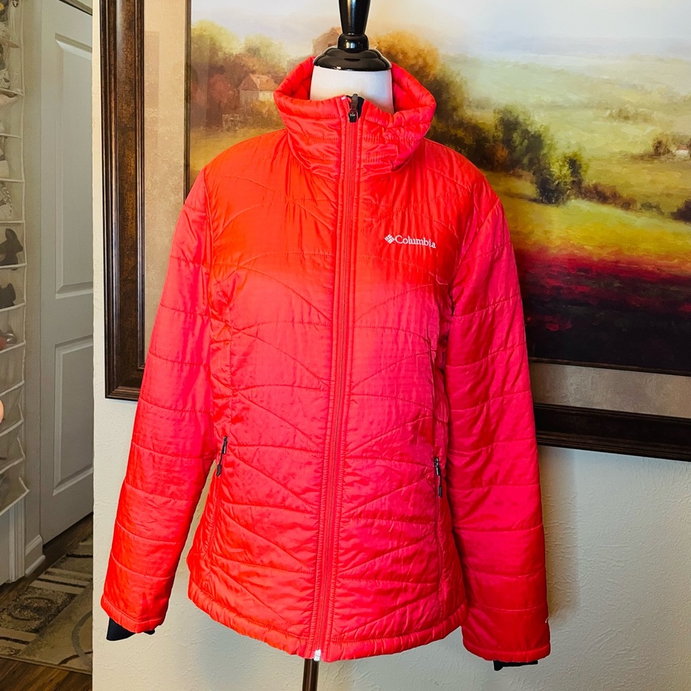 Columbia coral colored jacket